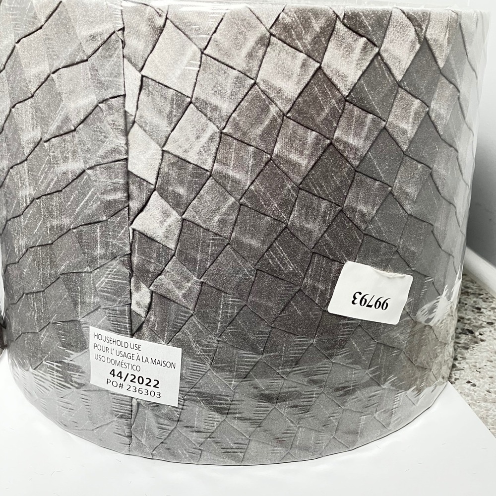 Better Homes & Gardens Lamp Shade Set of 2 Large Gray Pleated Squares NEW - Picture 2 of 8